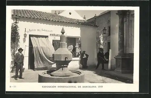 AK Barcelona, Ausstellung, Exposicion Internacional 1929, Pueblo Espanol, Plaza de Penaflor