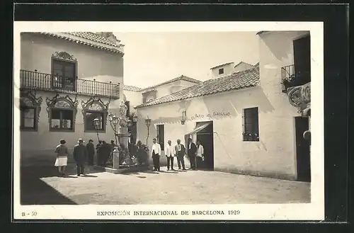 AK Barcelona, Ausstellung, Exposicion Internacional 1929, Pueblo Espanol, Plaza de la Hermandad