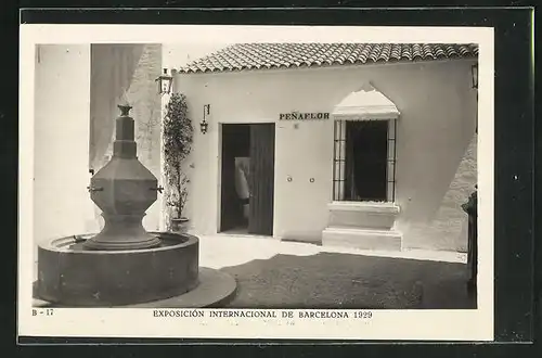 AK Barcelona, Exposicion Internacional, 1929, Pueblo Espanol, Plaza de Penaflor