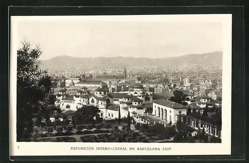 AK Barcelona, Exposicion Internacional 1929, Vista parcial de los Palacios de las Artes Graficas y Agricultura