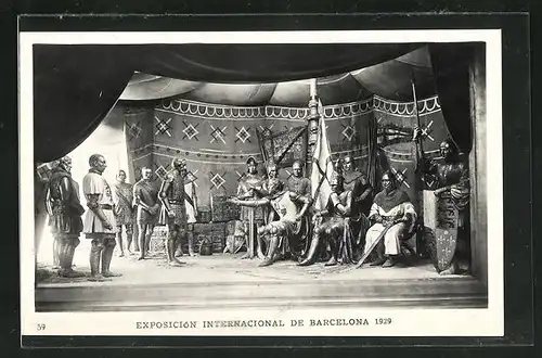 AK Barcelona, Exposicion Internacional 1929, Palacio Nacional, Pedro I el Cruel teatrino