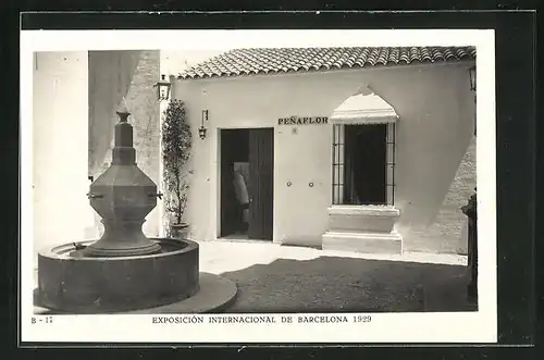 AK Barcelona, Exposicion 1929, Pueblo Espanol, Plaza de Pehaflor