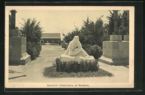 AK Barcelona, Exposicion 1929, Entrada al Pabellon de Dinamarca