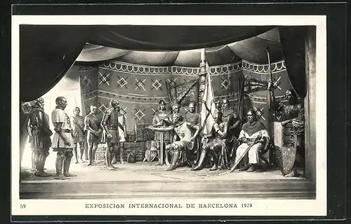 AK Barcelona, Esposicion Internacional 1929, Palacio Nacional, Pedro I. el Cruel (teatrino)