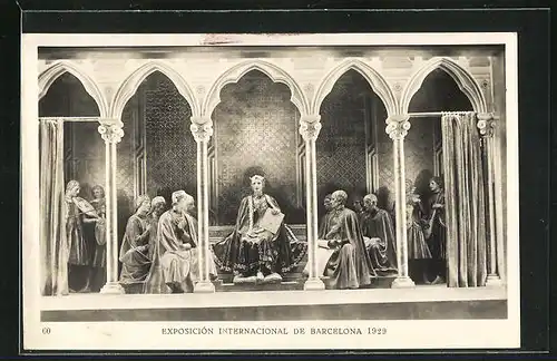 AK Barcelona, Esposicion Internacional 1929, Palacio Nacional, Alfonso X. el Sabio (teatrino)