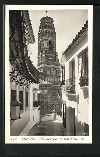 AK Barcelona, Exposicion Internacional 1929, Pueblo Espanol, Calle de las Bulas