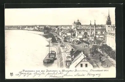 AK Düsseldorf, Panorama von der Industrie- und Gewerbe-Ausstellung 1902