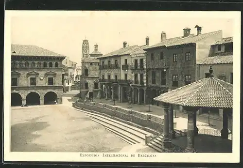 AK Barcelona, Exposicion Internacional, Plaza Mayor