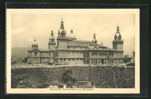 AK Barcelona, Exposicion Internacional, Palacio Nacional (fachados Norte y Sud)