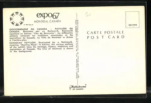 AK Montreal, Expo 1967, Gouvernement du Canada