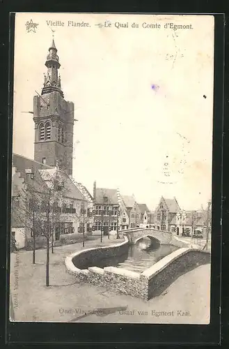 AK Gand, Exposition Universelle 1913, Ausstellung-Le Quai du Comte d`Egmont