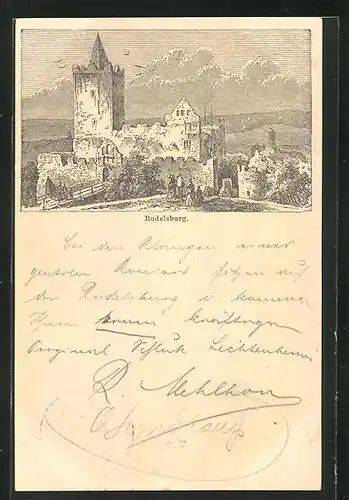 Vorläufer-AK Rudelsburg, 1895, Ganzsache PP9 F368