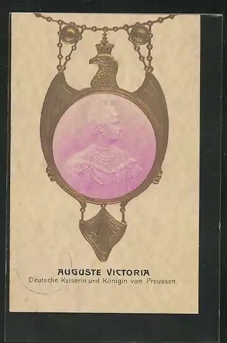 Präge-AK Auguste Victoria, Deutsche Kaiserin und Königin von Preussen