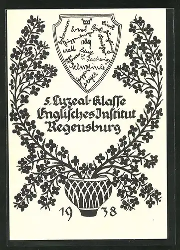 AK Regensburg, Absolvia 1938, 5. Lyzeal-Klasse, Englisches Institut