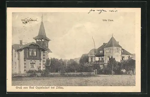 AK Bad Oppelsdorf, Villa Clara und Villa Adlerhorst