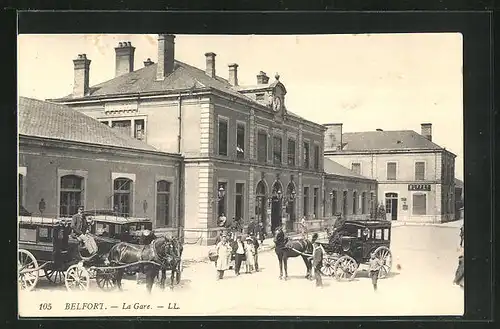 AK Belfort, La Gare, Bahnhof