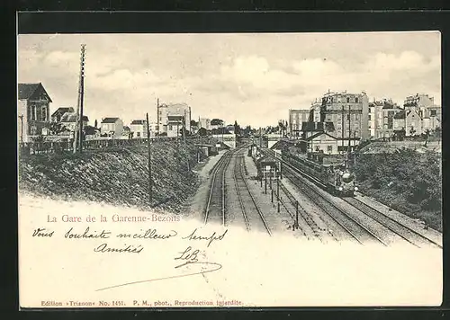 AK Garenne-Bezons, La Gare, Bahnhof