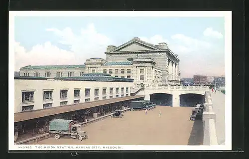 AK Kansas City, MO, The Union Station, Bahnhof