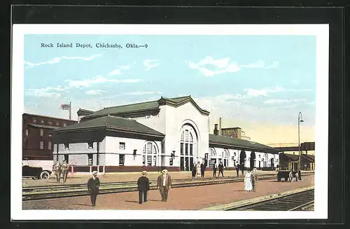 AK Chickasha, OK, Rock Island Depot, Bahnhof