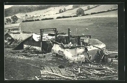AK  La Chaux-de-Fonds, Cyclone du 23 Aout 1934, Convers-Hameau, Ferme Tschäppät