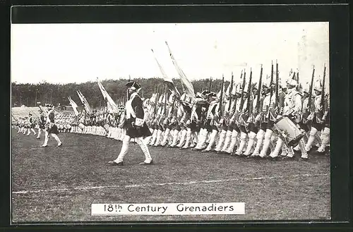 AK Aldershot Tattoo Series, 18th Century Grenadiers, Britische Soldaten in Uniformen