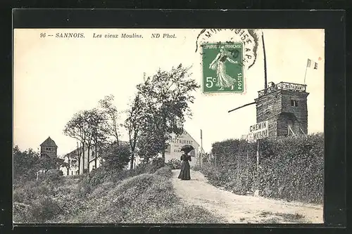 AK Sannois, Les vieux Moulins, Windmühle