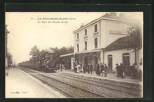 AK La Cote-Saint-Andre, La Gare du chemin de fer