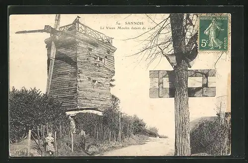 AK Sannois, Le Vieux Moulin, Alte Windmühle