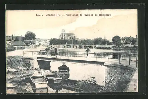 Seiden-AK Auxerre, Vue prise de l`Ecluse du Batardeau