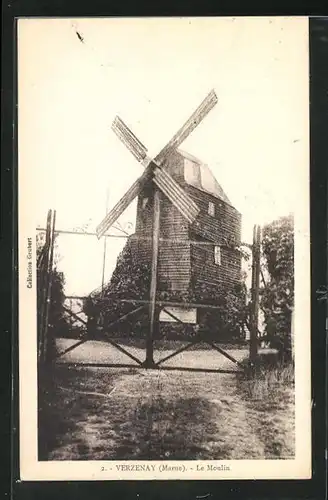 AK Verzenay, Le Moulin, Ansicht der Windmühle