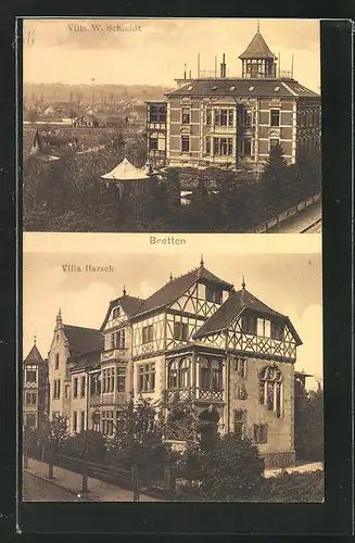 AK Bretten, Villa Harsch, Villa W. Schmidt