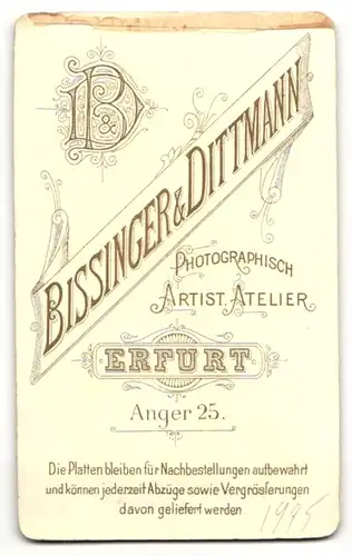 Fotografie Bissinger & Dittmann, Erfurt, Portrait junges bürgerliches Paar