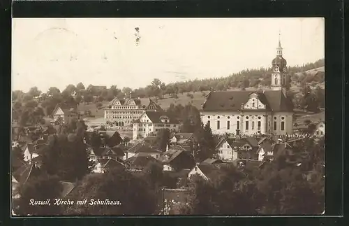 AK Ruswil, Kirche mit Schulhaus