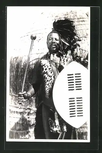 AK Zulu Chief, Häuptling der afrikanischen Krieger