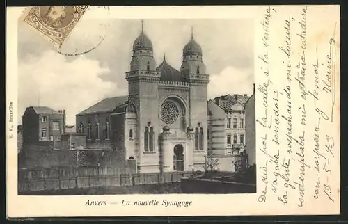 AK Anvers, La nouvelle Synagoge