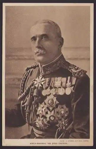 Relief-AK Britischer Feldmarschall Sir John French in Uniform