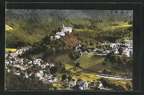 AK Schwarzburg / Thür. Wald, Panorama vom Trippstein