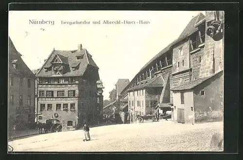AK Nürnberg, Tiergärtnertor und Albrecht-Dürer-Haus