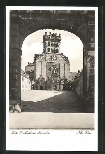 AK Trier, Blick zur St. Matthias-Basilika