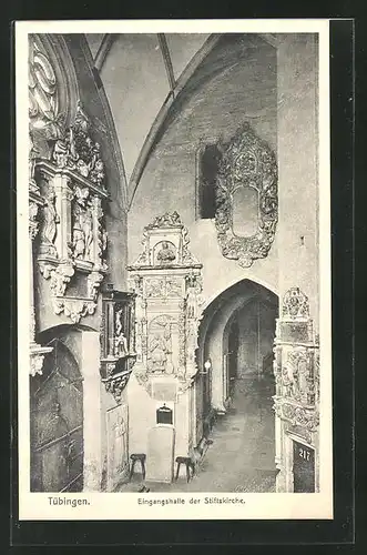 AK Tübingen, Eingangshalle der Stiftskirche