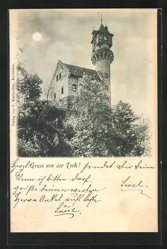 AK Kirchheim-Teck, Blick zur Burg Teck