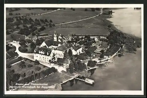 AK Mariazell-Wurmsbach, Kloster und Töchterinstitut aus der Vogelschau