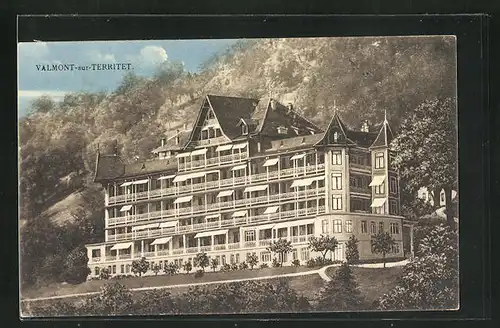 AK Montreux, Valmont-sur-Territet, Blick zum Hotel