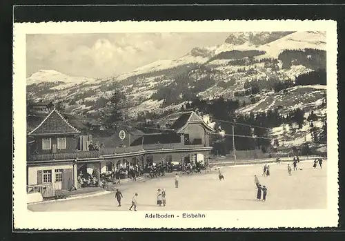 AK Adelboden, Wintersportler auf der Eisbahn