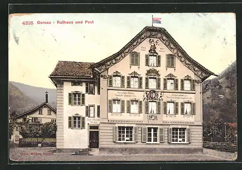 AK Gersau, Rathaus und Post