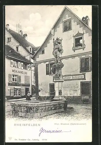 AK Rheinfelden, Hist. Brunnen, Spitalbrunnen