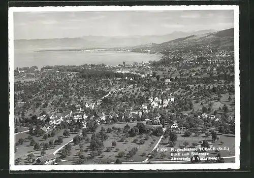 AK Tübach, Blick zum Bodensee, Altenrhein und Vorarlberge