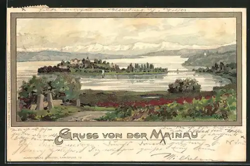 Künstler-AK Karl Mutter: Idyll an der Mainau