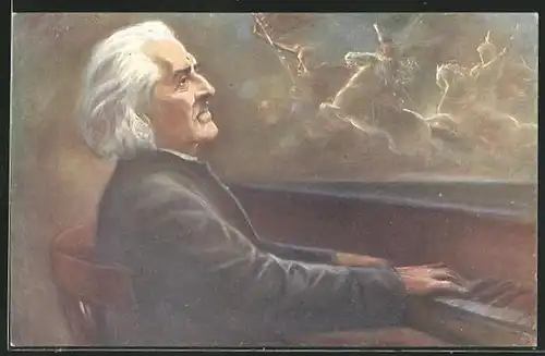 AK Portrait Franz Liszt, Rhapsodie hongroise