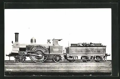 AK englische Eisenbahn Ivanhoe mit Kennung 675 und Bauschutt im Waggon